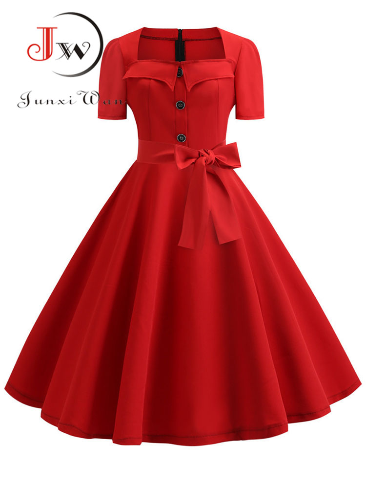Women Summer Dress Elegant Ret - Women'S Red Formal Wear ulasan dan harga