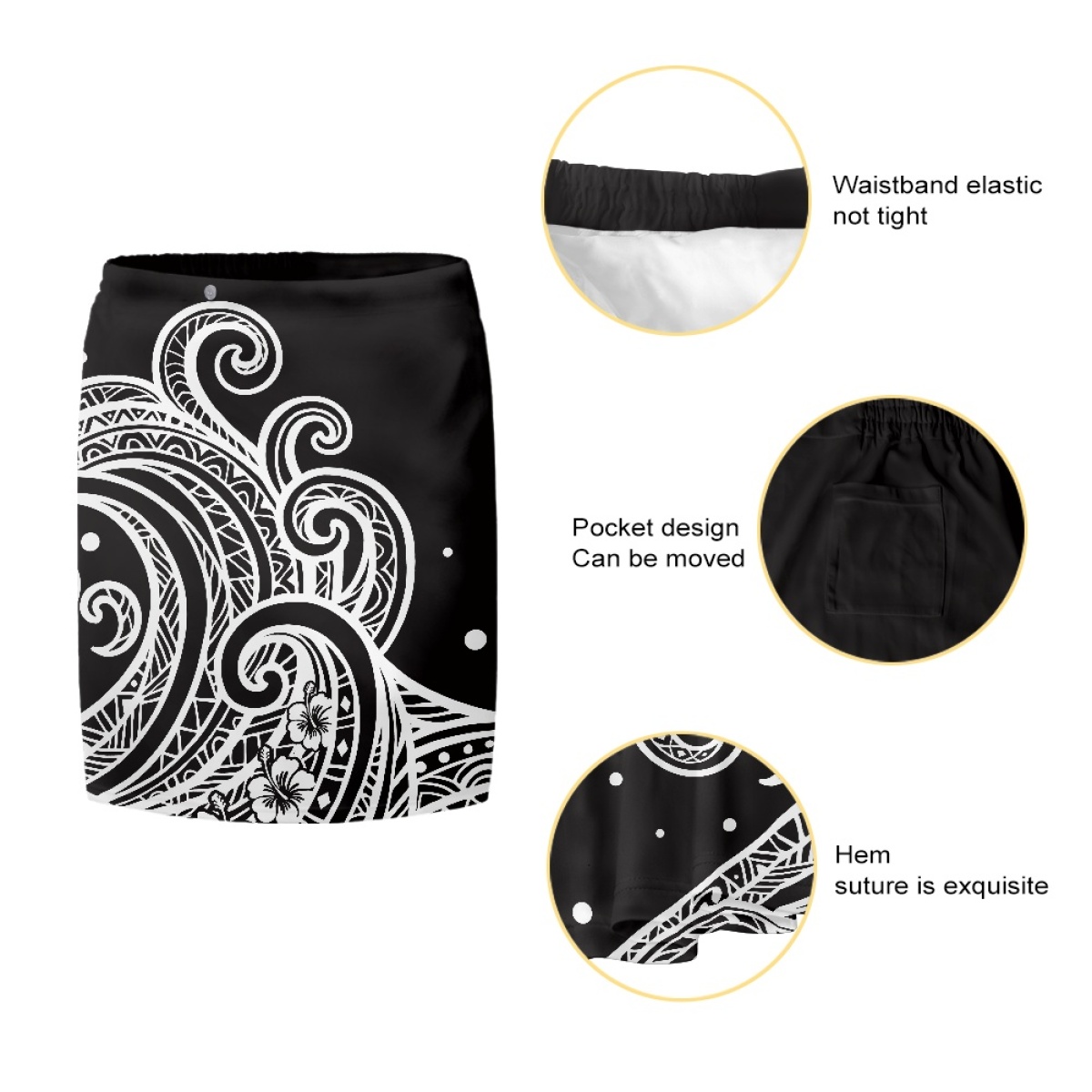 Samoan Polynesian Tapa Black T - Formal Dress ulasan dan harga