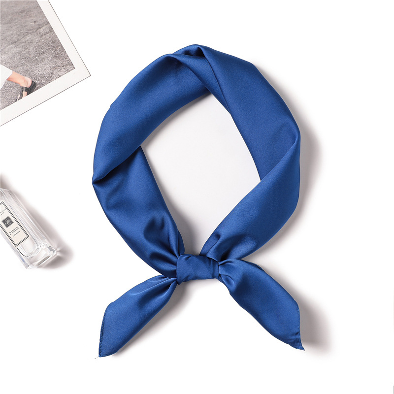 70cm Pure-color Scarf Female I - Silk Blouse ulasan dan harga