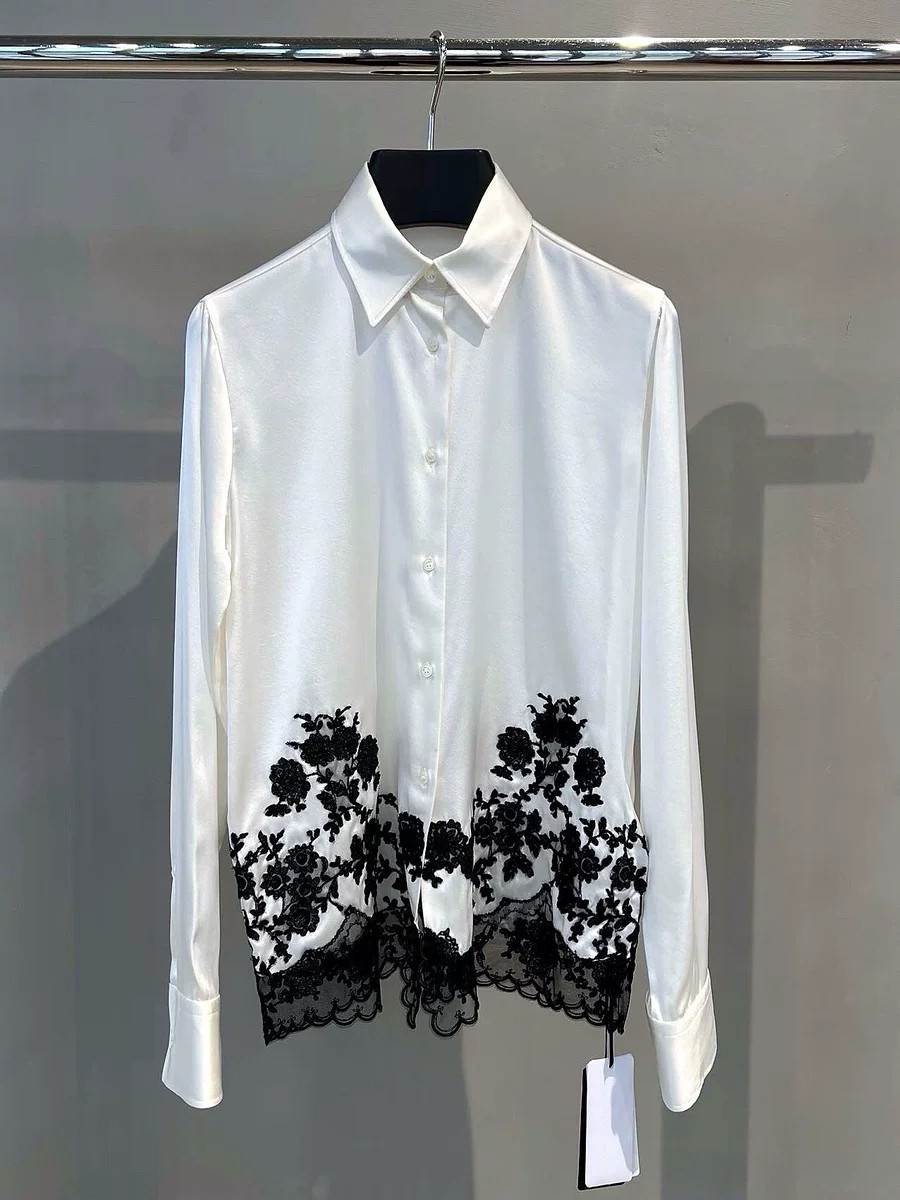 High Quality Silk Satin Women' - Silk Blouse ulasan dan harga