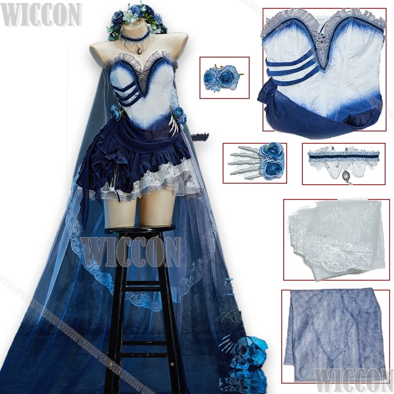 Corpse Bride Halloween Cosplay - Formal Skirt ulasan dan harga