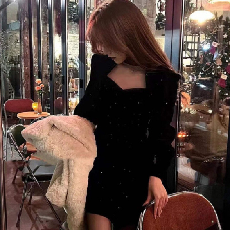 Fine Sparkling Velvet Dress Wo - Women'S Red Formal Wear ulasan dan harga
