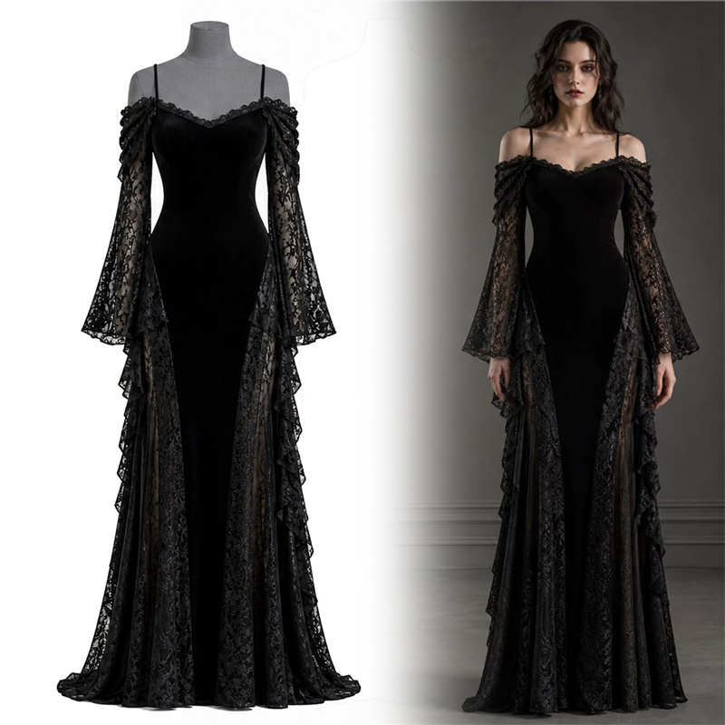 Halloween Witch Queen Cosplay  - Evening Gown ulasan dan harga